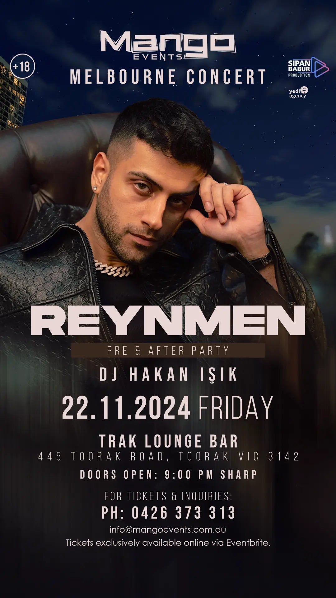 REYNMEN Concert Melbourne 22nd November 2024