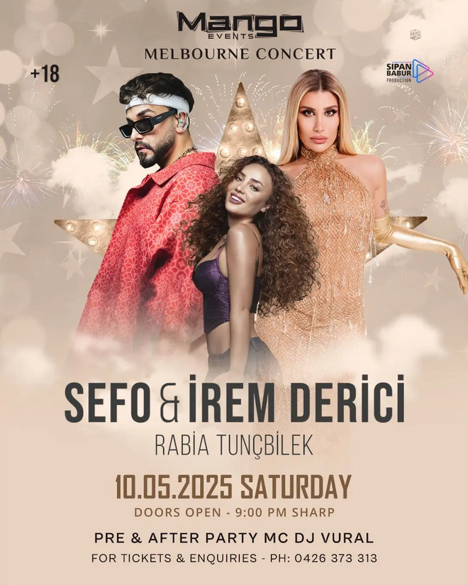 İREM DERİCİ, SEFO & RABİA TUNÇBİLEK Concert in Melbourne